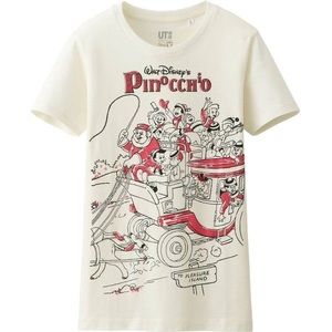 Uniqlo Disney Pinocchio Graphic T-Shirt White